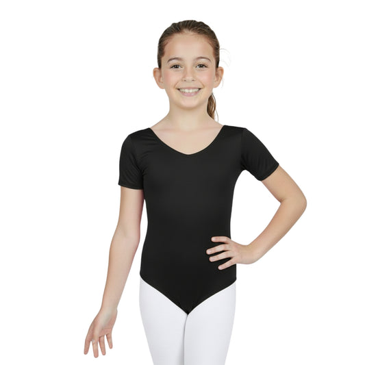 Girls Short Sleeve Bodysuit Plain