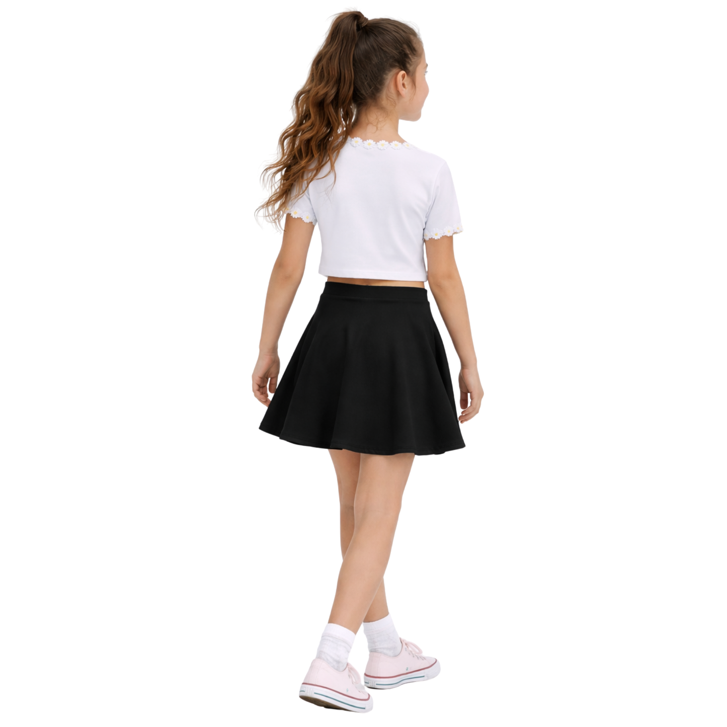 Girls High waist Skater Skirt