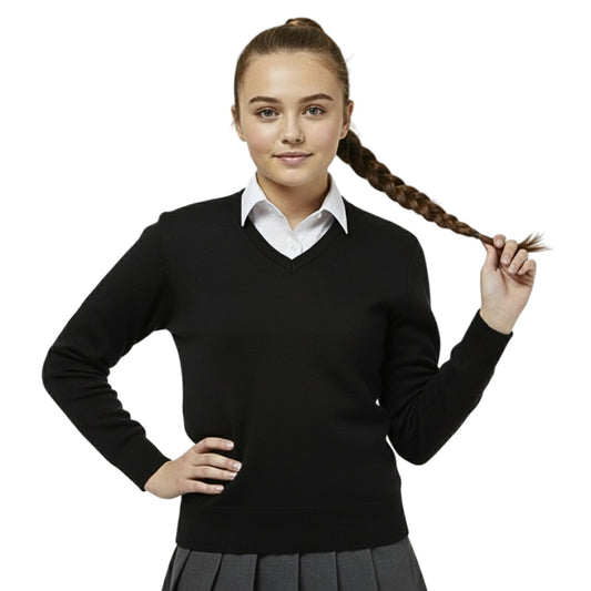 V Neck knitted Sweatshirt