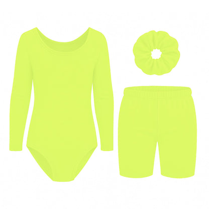 Long Sleeve Bodysuit and shorts Set