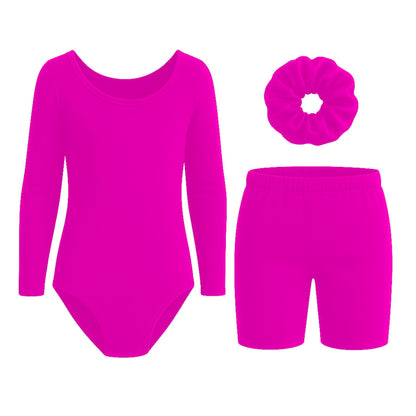 Long Sleeve Bodysuit and shorts Set