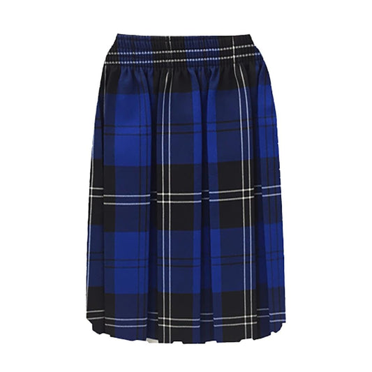 SchoolStitch® Girls Box Pleated School Skirt, Plain All-Round Elasticated Waist Pleated Skirt, Knee Length Tartan Skirts, School Uniform Girls Summer Skirts, Ages 2-18