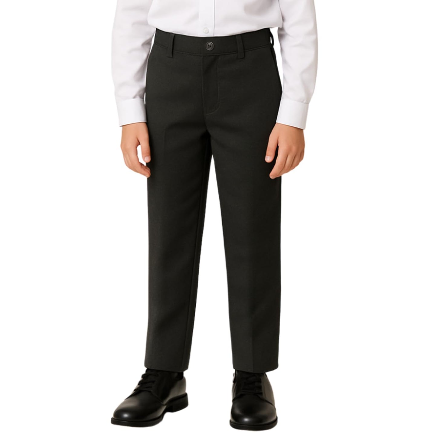 Plain Flat Boys Trousers