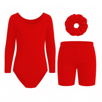 Long Sleeve Bodysuit and shorts Set