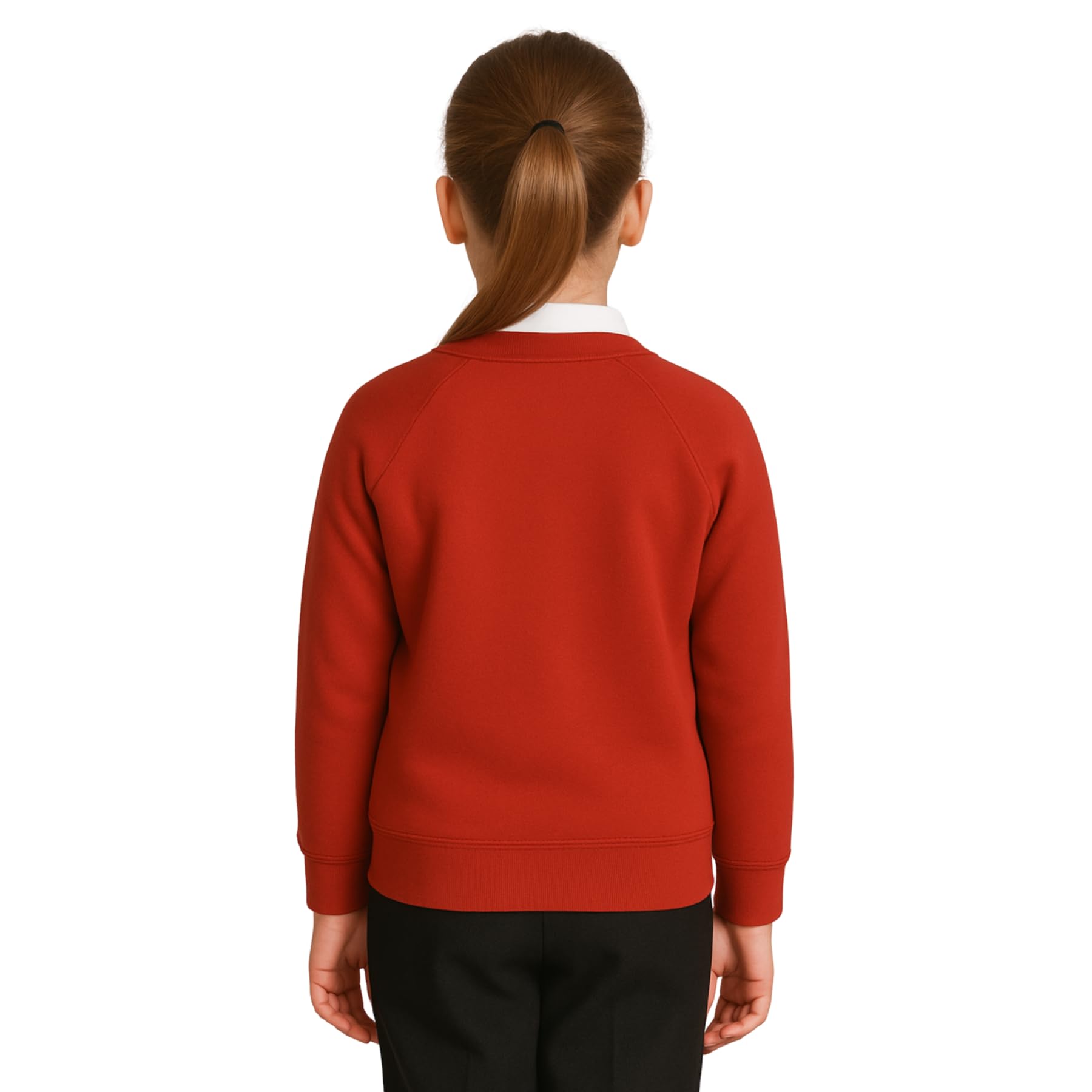 Girls Boys School Uniform Long Sleeve Cardigan, Kids Unisex Button up V Neck Jumper, Plain Sweater with Front Pockets, School Cardigans for Girls and Boys Age 2-13 Years