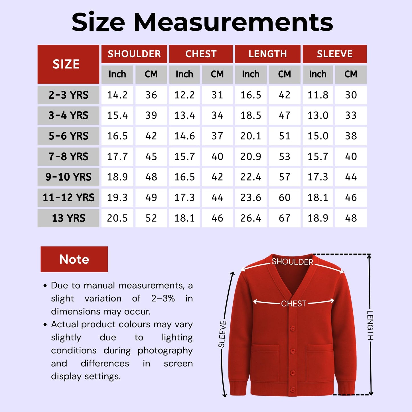 Girls Boys School Uniform Long Sleeve Cardigan, Kids Unisex Button up V Neck Jumper, Plain Sweater with Front Pockets, School Cardigans for Girls and Boys Age 2-13 Years