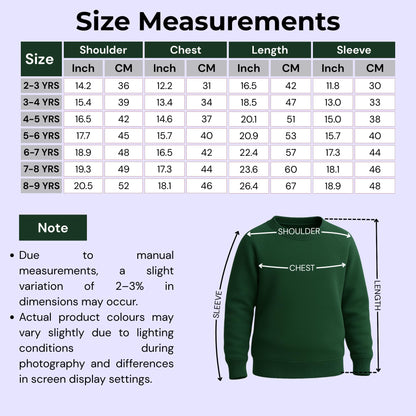 School Jumpers for Boys and Girls, Long Sleeve Fleece Jumper, Kids Unisex Crew Neck Plain Sweatshirt, School Uniform Girls and Boys, Ages 2-13