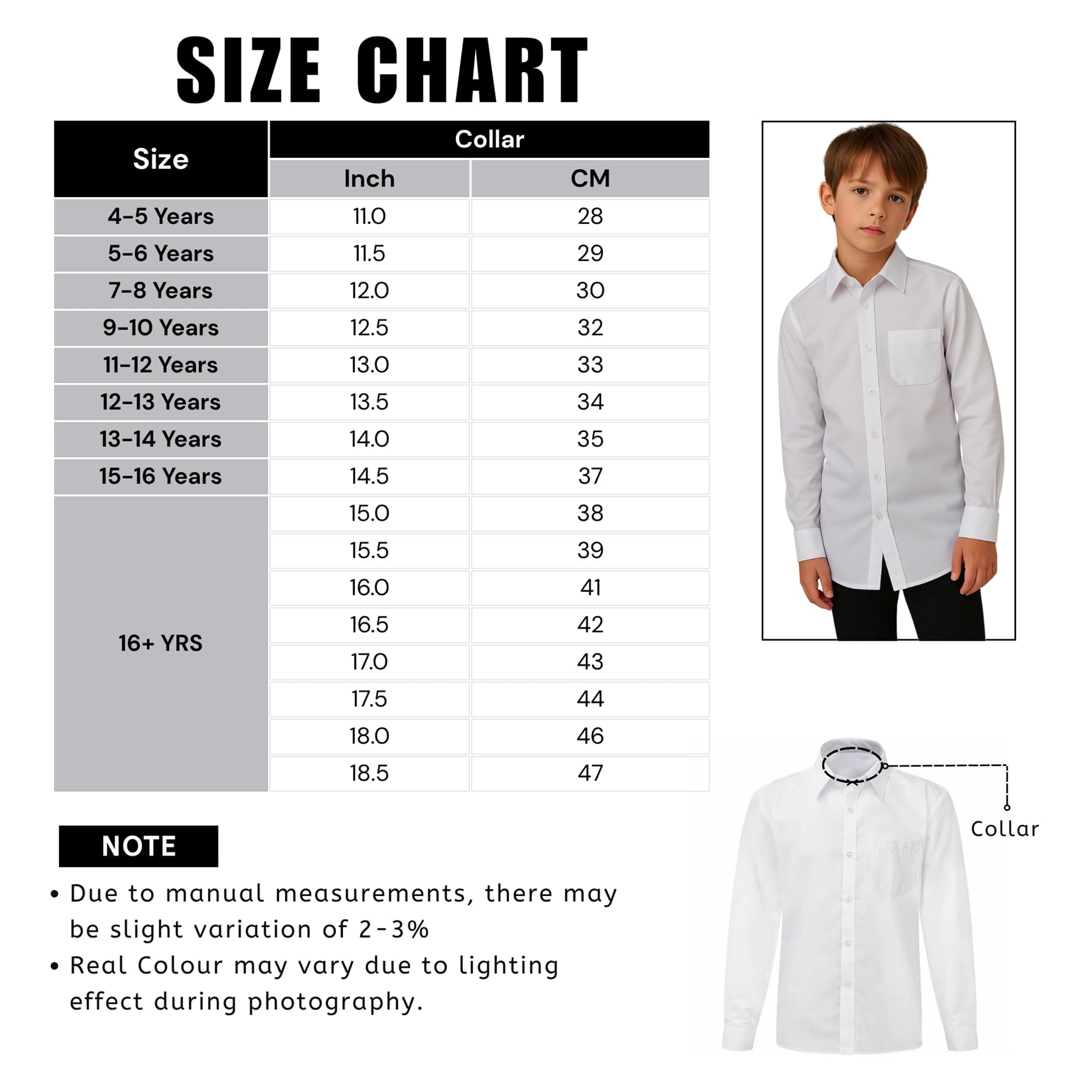 SchoolStitch® Boys School Uniform Plain Long Sleeve Shirt, Twin Pack Boy’s Button-Down Shirts with Chest Pocket, Kids Regular Fit Non Iron School Shirts, Ages 3-15+ Years