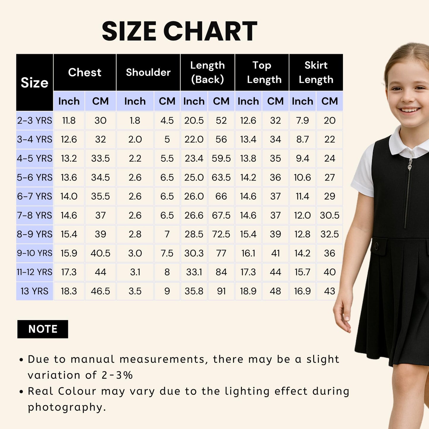 Girls School Uniform Pinafore Dress, Round Neck Sleeveless Pleated Dress, Heart Zip School Pinafore for Girls with Two Button Front, Ages 2-16