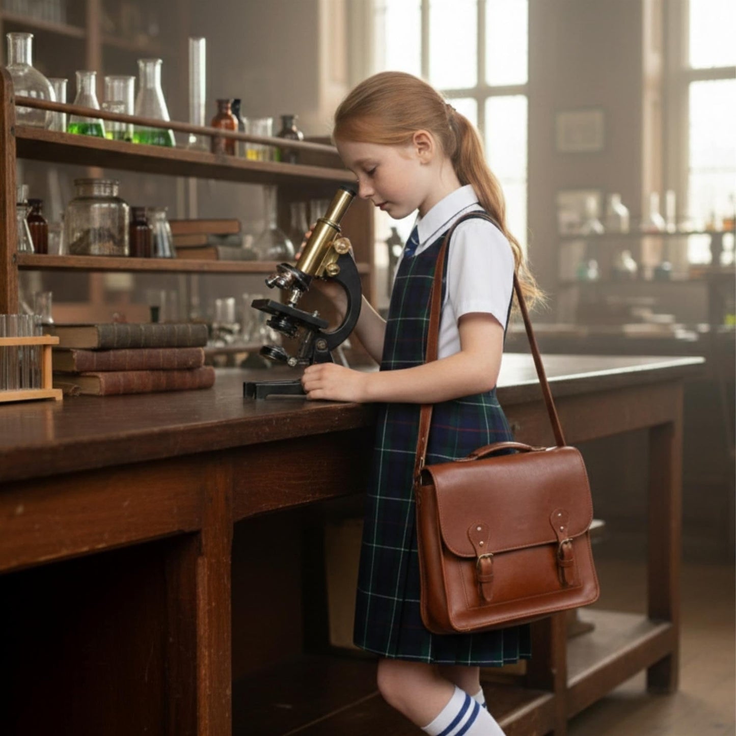 SchoolStitch® Girls School Uniform Sleeveless Pinafore Dress, Knife Pleats Wrap-Over Bib Tartan Dress, Summer School Dresses for Girls, Age 2-18 Years