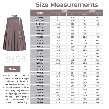 SchoolStitch® Girls School Skirt, Plain Zip Back Button Knee Length Knife Pleated Skirt, Ladies Formal Wear Skirts, Lightweight Girls School Uniform Summer Skirts