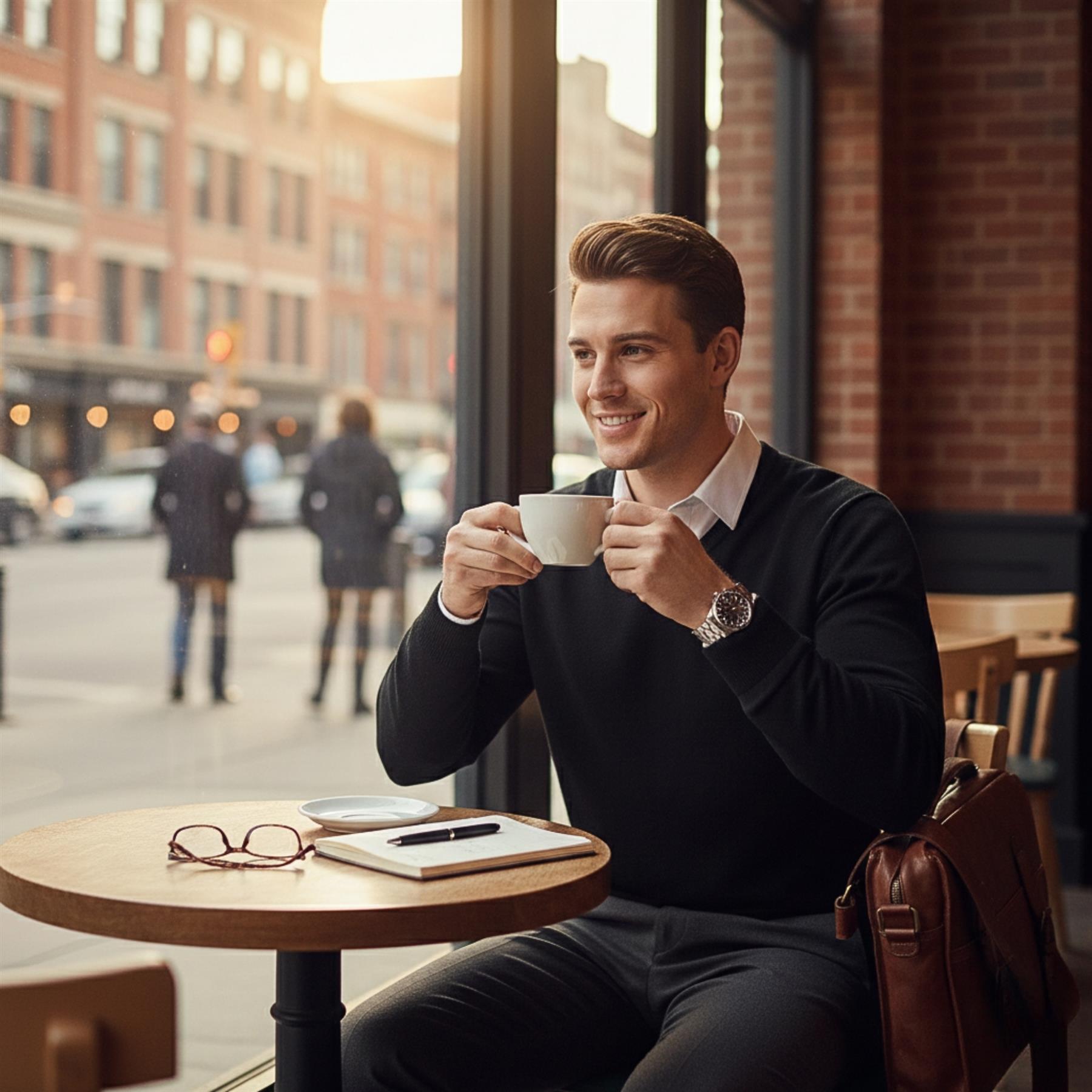 School Stitch® Premium V Neck Jumpers for Men UK, Long Sleeve Cotton Blend Mens Sweatshirts, Comfortable Fit Adults Sweaters, Classic Grey, Navy & Black Casual College & Office Wear Mens Jumper, S-XXL