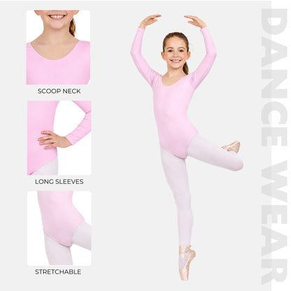 Girls Long Sleeve Bodysuit Plain