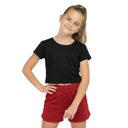 Girls Cape Sleeve Crop Top