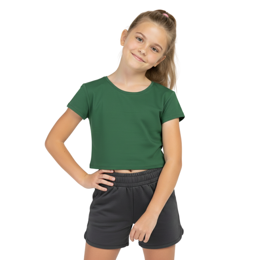 Girls Cape Sleeve Crop Top