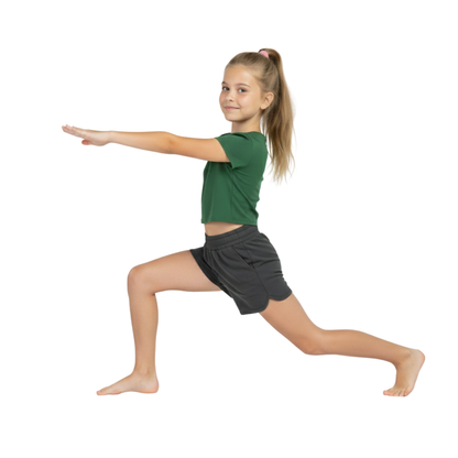 Girls Cape Sleeve Crop Top