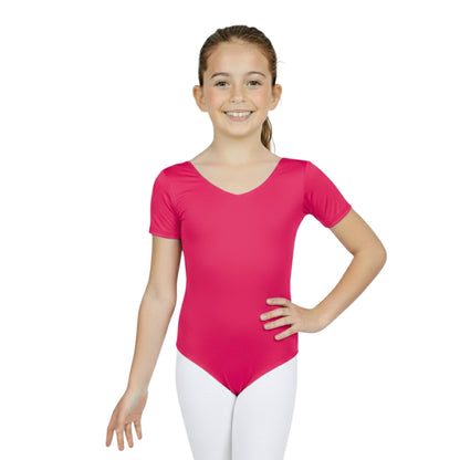 Girls Short Sleeve Bodysuit Plain