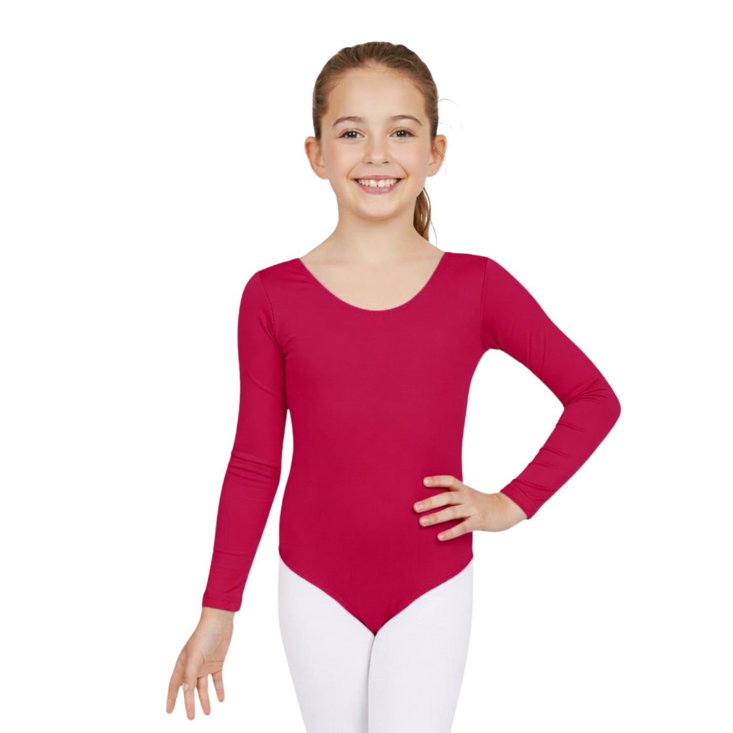 Girls Long Sleeve Bodysuit Plain