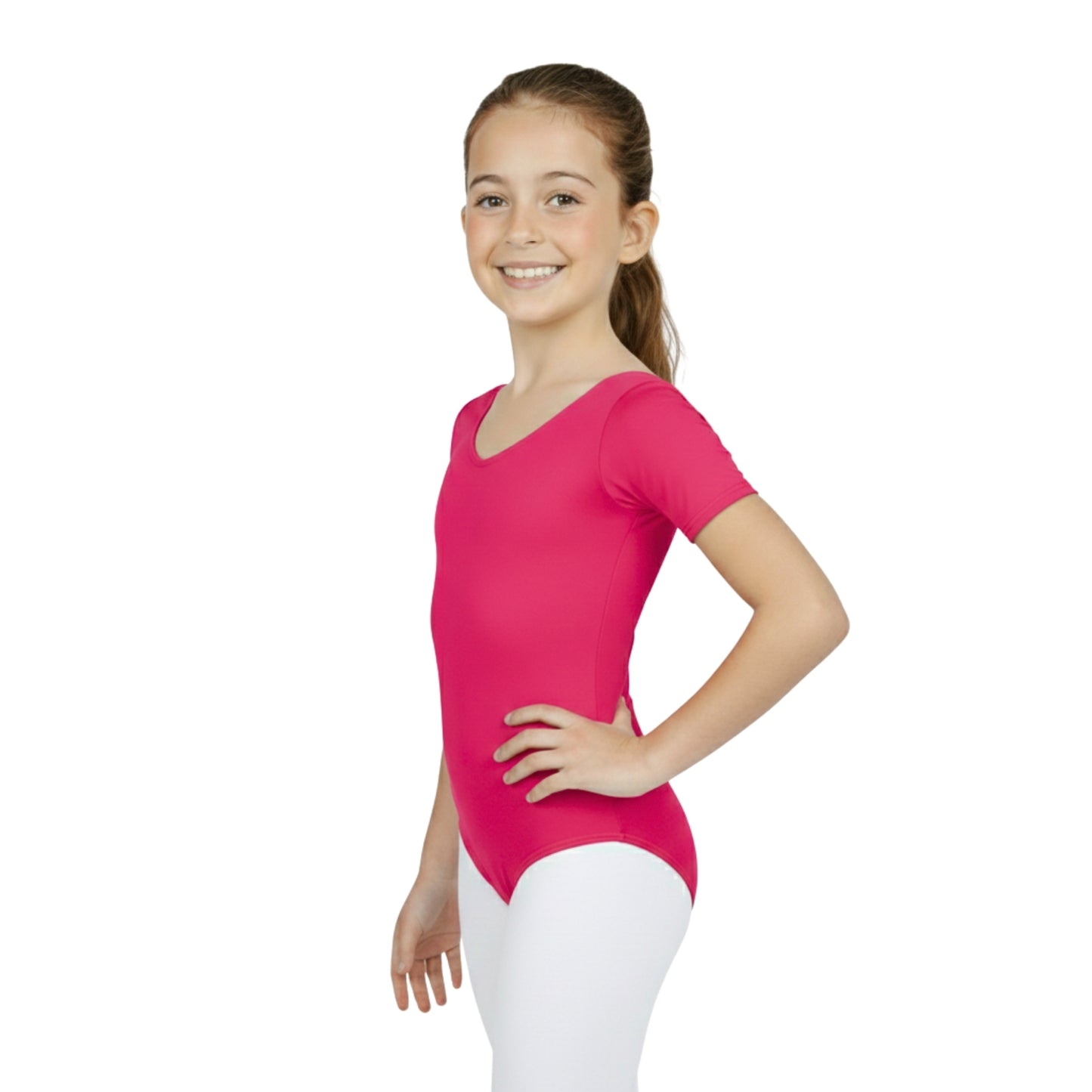 Girls Short Sleeve Bodysuit Plain