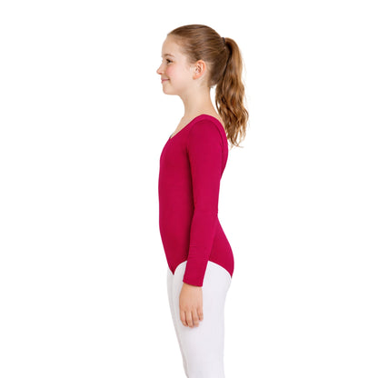 Girls Long Sleeve Bodysuit Plain