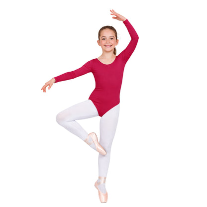 Girls Long Sleeve Bodysuit Plain