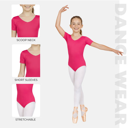 Girls Short Sleeve Bodysuit Plain