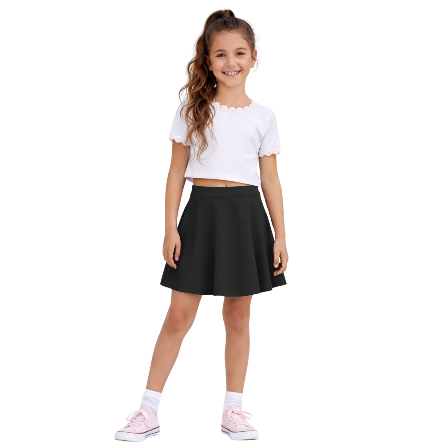 Girls High waist Skater Skirt