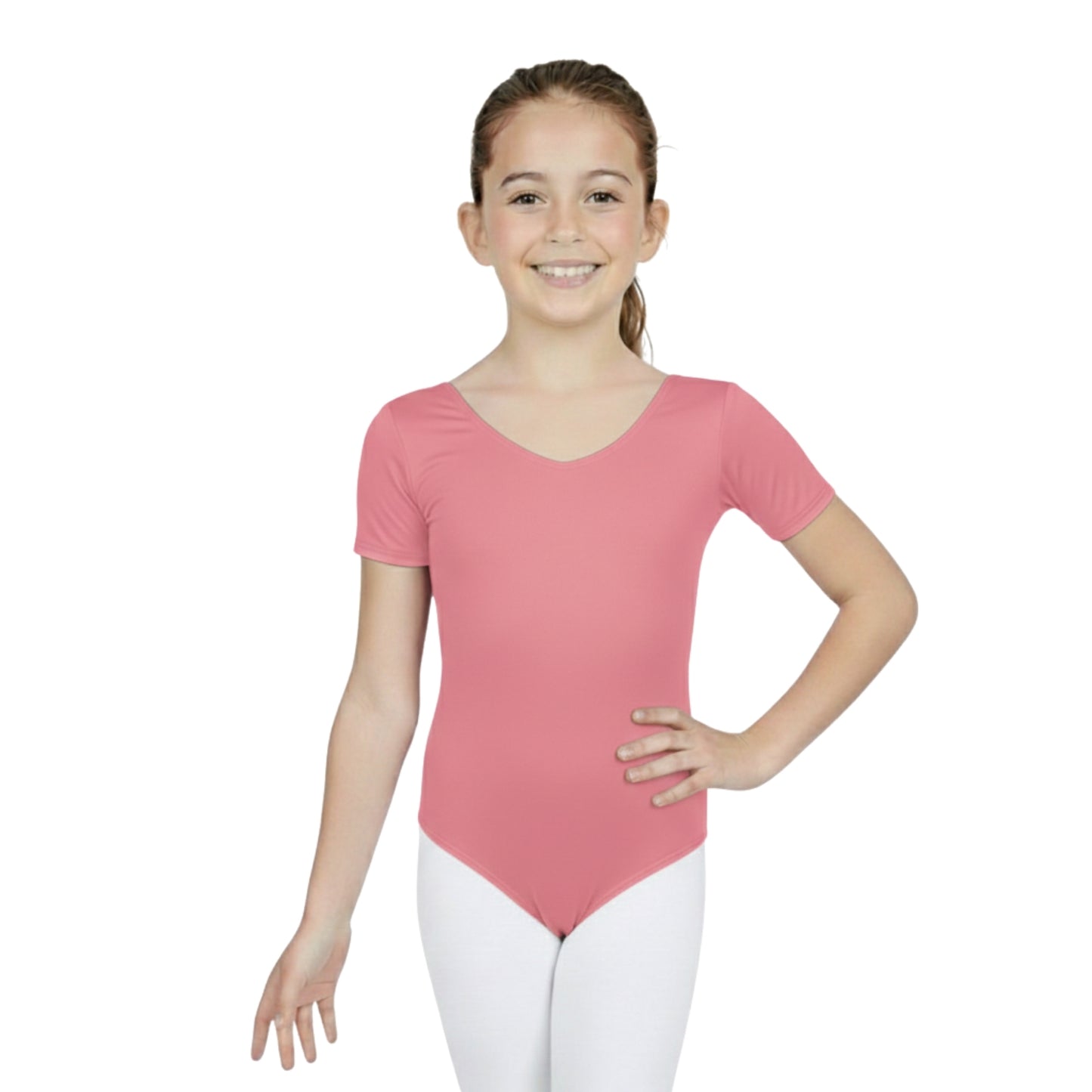 Girls Short Sleeve Bodysuit Plain
