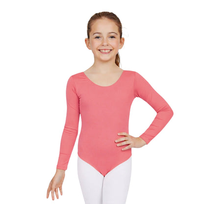 Girls Long Sleeve Bodysuit Plain