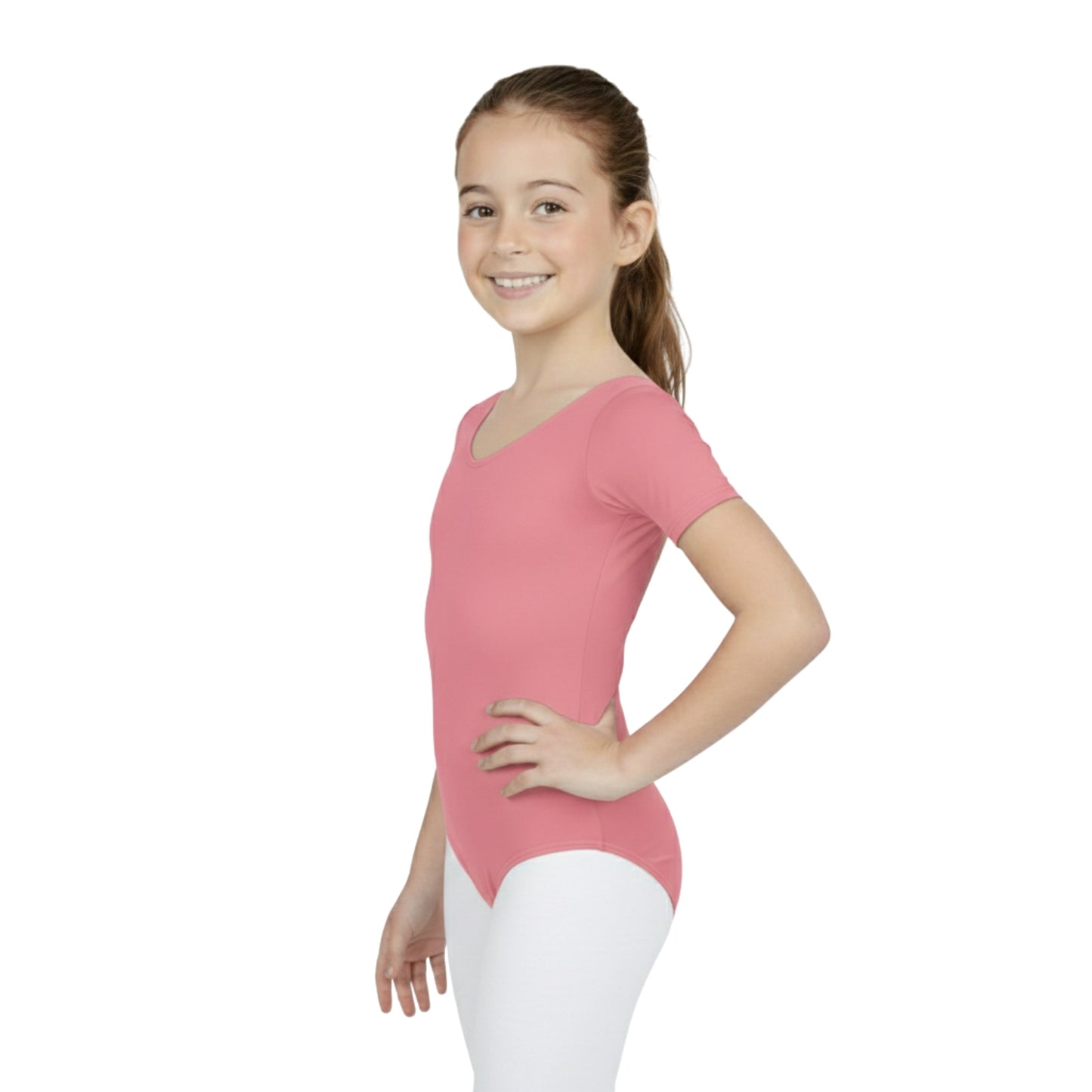 Girls Short Sleeve Bodysuit Plain
