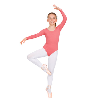 Girls Long Sleeve Bodysuit Plain