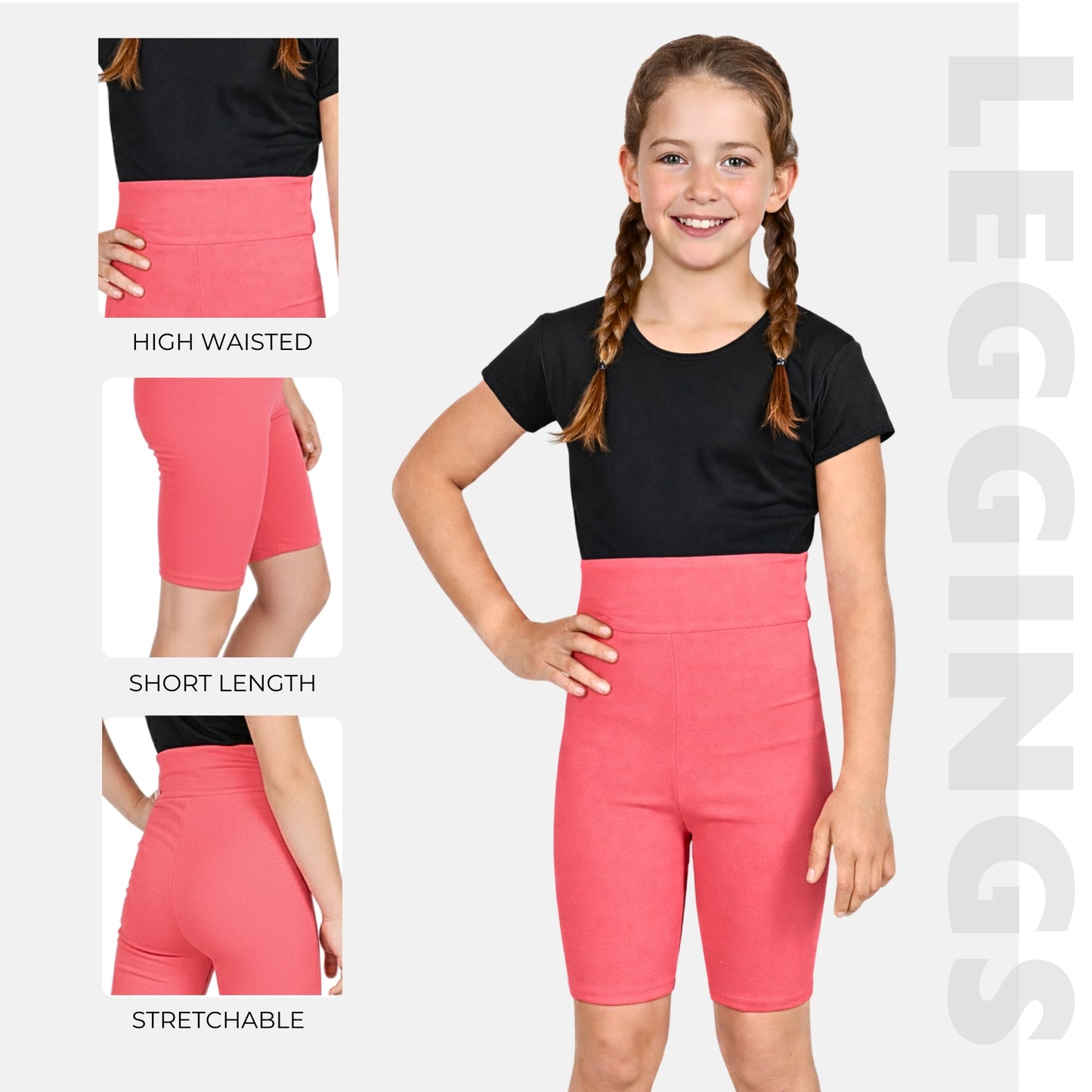 Kids High waist Cycling Shorts
