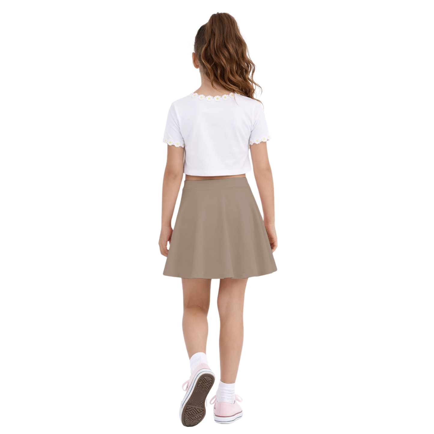 Girls High waist Skater Skirt