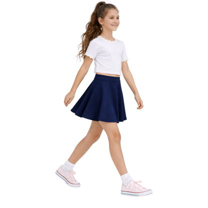 Girls High waist Skater Skirt
