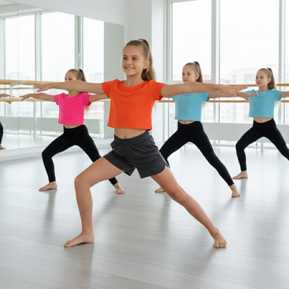 Girls Cape Sleeve Crop Top