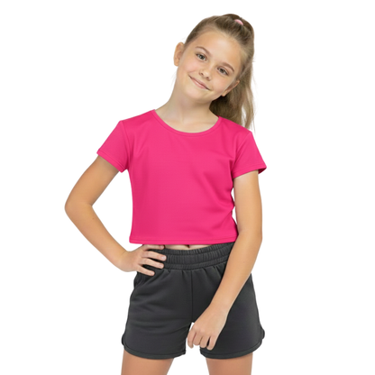 Girls Cape Sleeve Crop Top