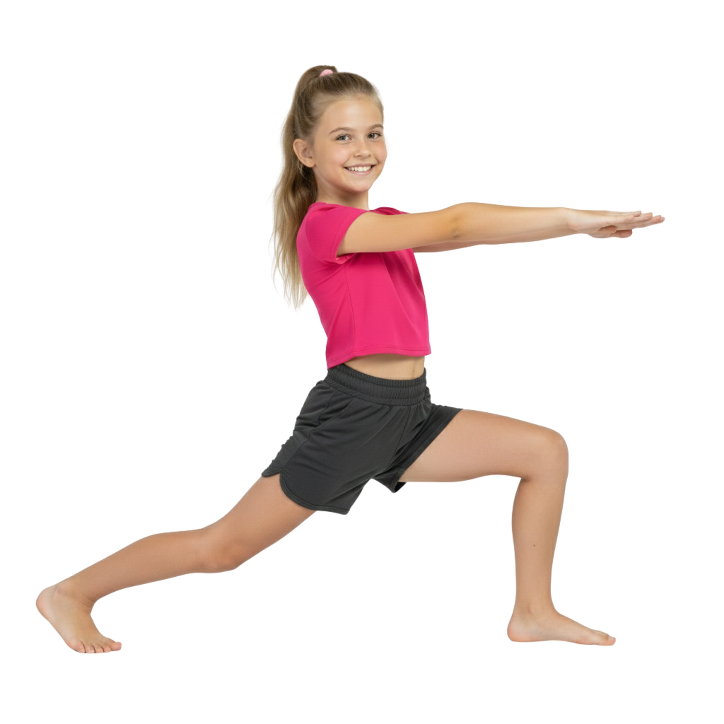 Girls Cape Sleeve Crop Top