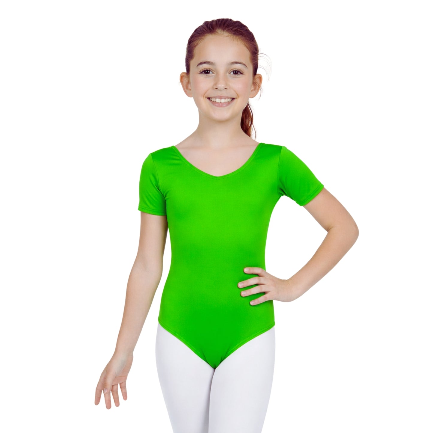 Girls Short Sleeve Bodysuit Plain