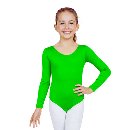Girls Long Sleeve Bodysuit Plain