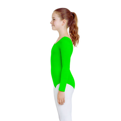 Girls Long Sleeve Bodysuit Plain