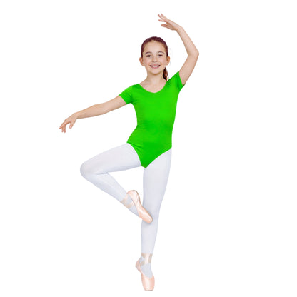 Girls Short Sleeve Bodysuit Plain