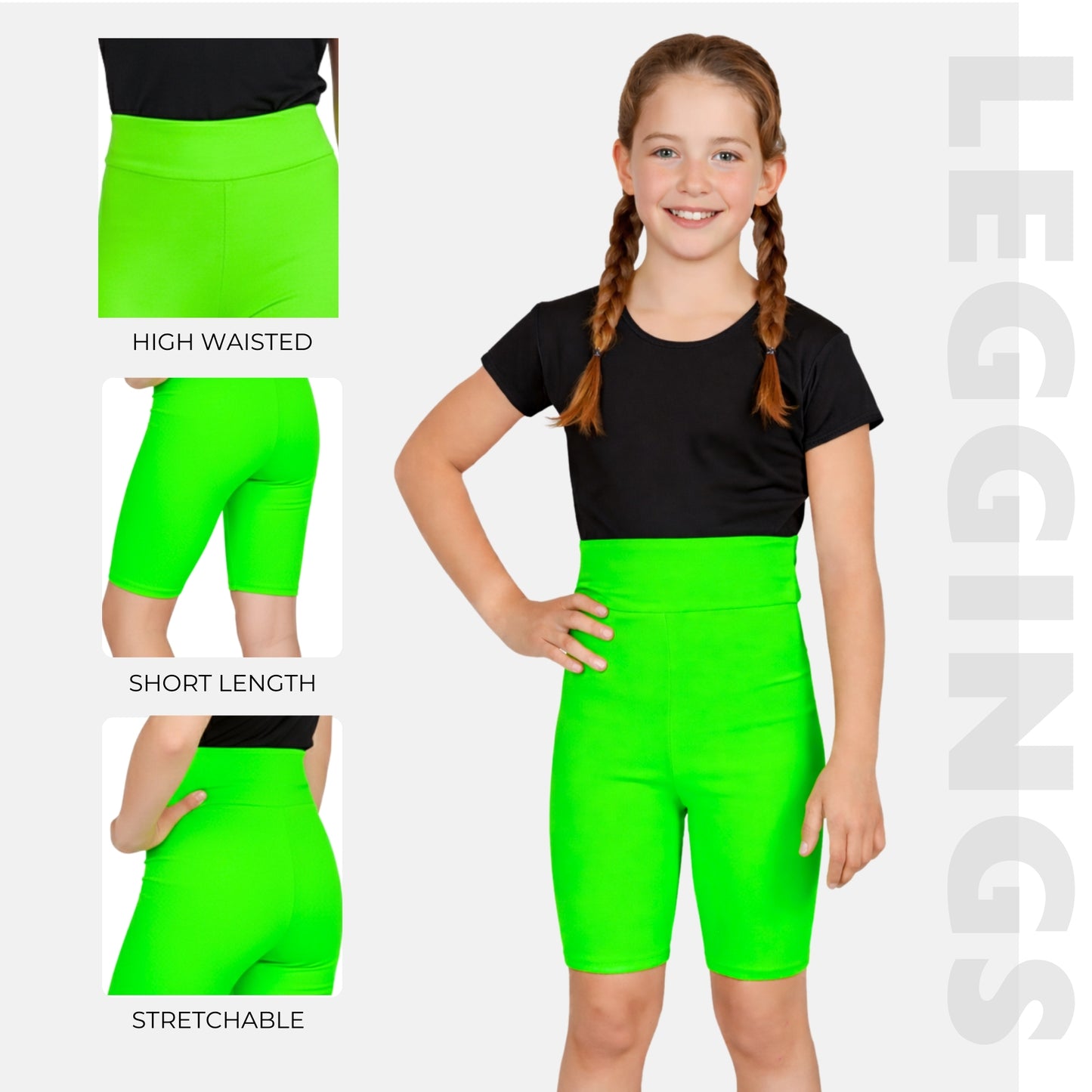 Kids High waist Cycling Shorts