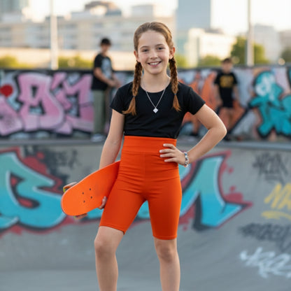 Kids High waist Cycling Shorts