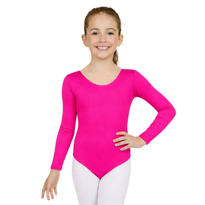Girls Long Sleeve Bodysuit Plain