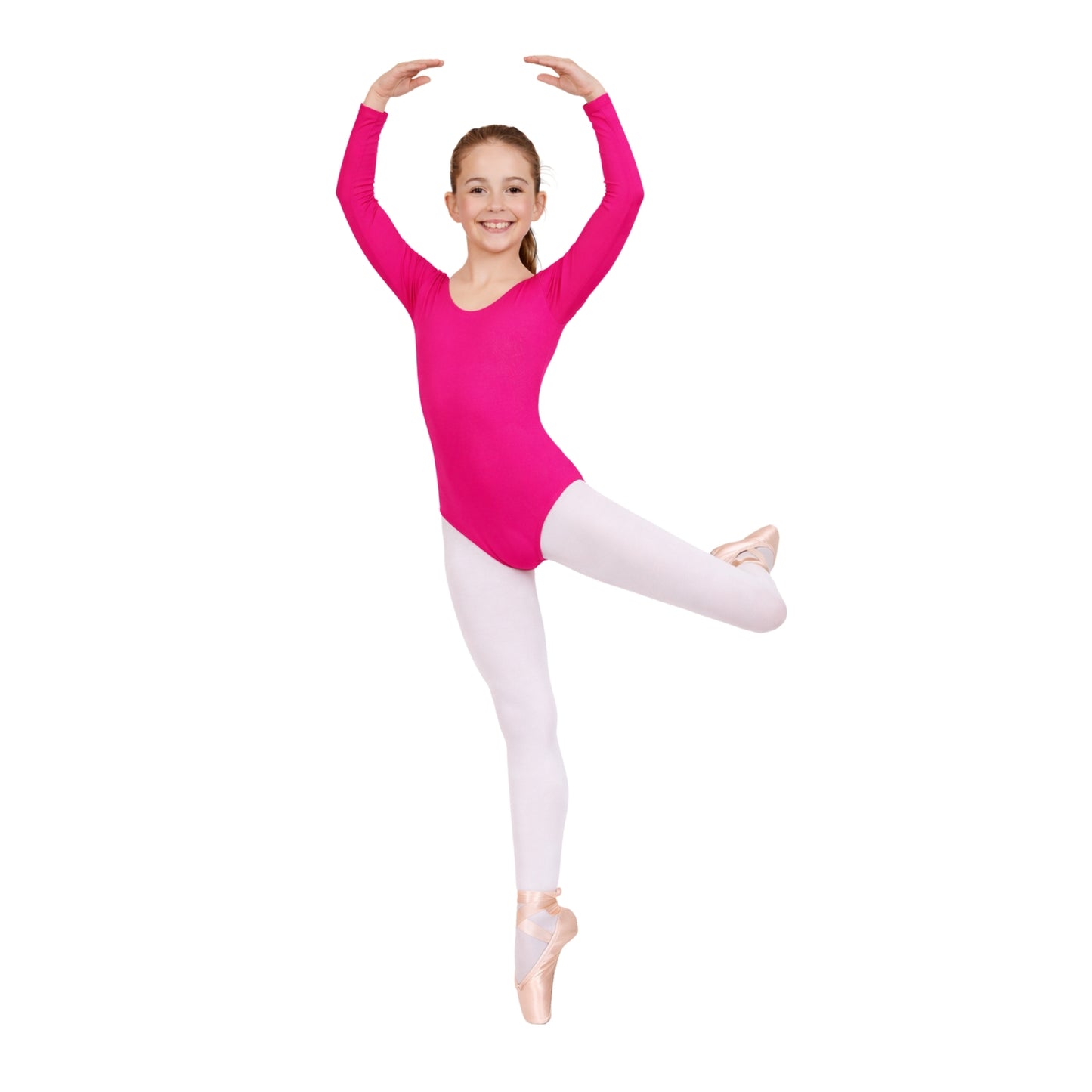 Girls Long Sleeve Bodysuit Plain