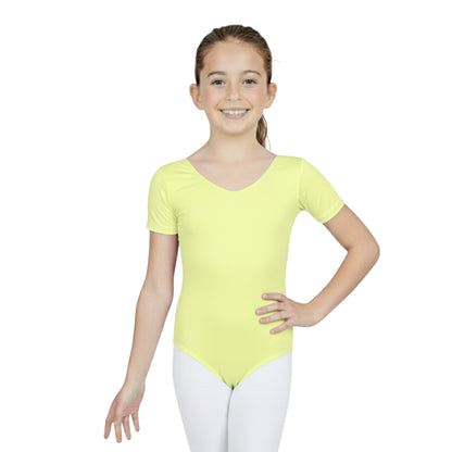 Girls Short Sleeve Bodysuit Plain