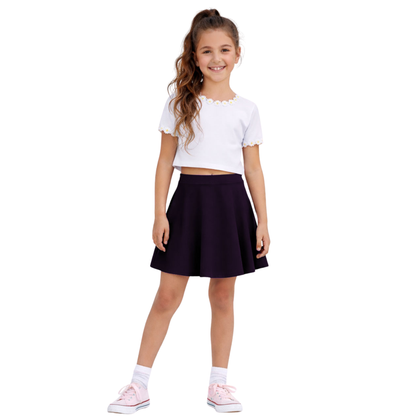 Girls High waist Skater Skirt