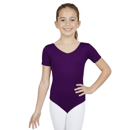 Girls Short Sleeve Bodysuit Plain
