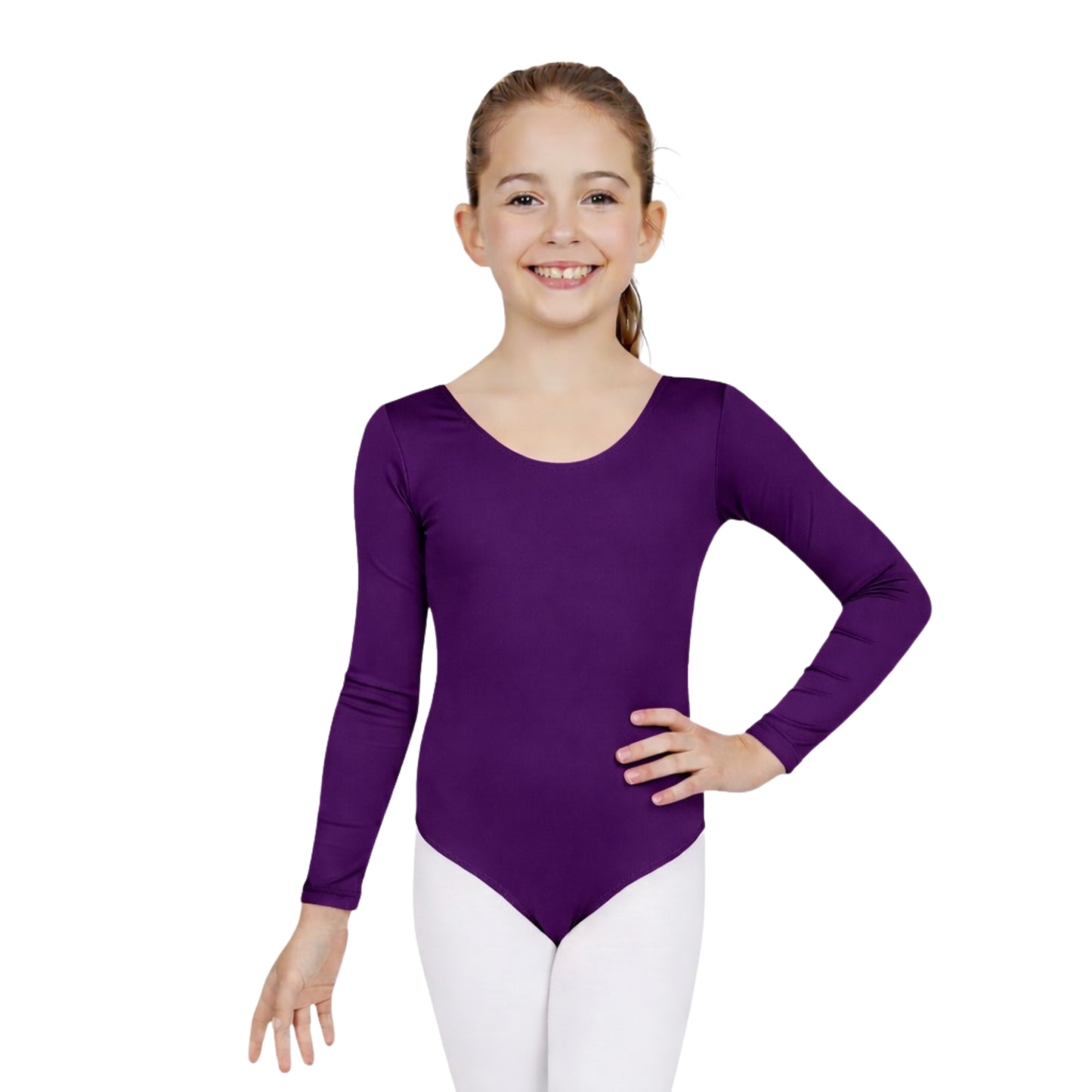 Girls Long Sleeve Bodysuit Plain