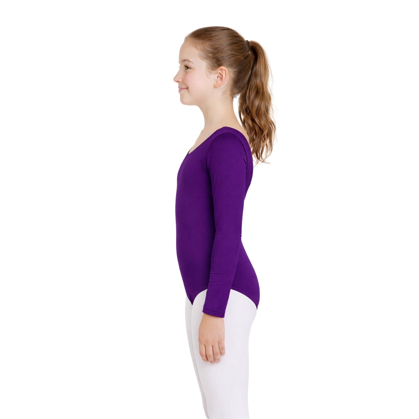 Girls Long Sleeve Bodysuit Plain